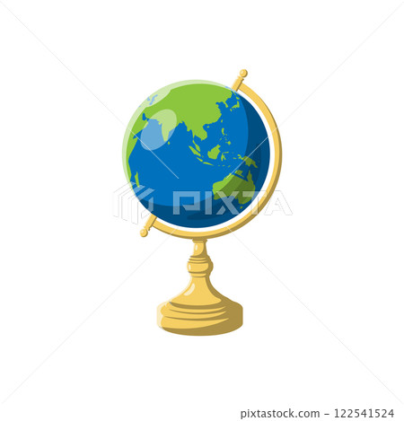 Globe Flat Illustration. Earth Clean Icon Design Element on Isolated White Background Globe Flat Illustration. Earth Clean Icon Design Element on Isolated White Background 122541524