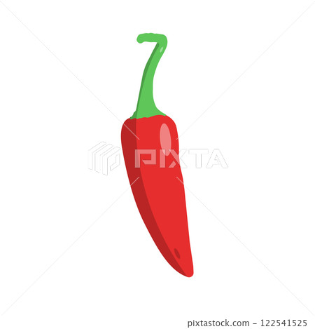 Chili Flat Illustration. Jalapeno Clean Icon Design Element on Isolated White Background 122541525