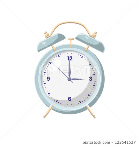 Alarm Clock Flat Illustration. Shiny and Clean Icon Design Element on Isolated White Background 122541527