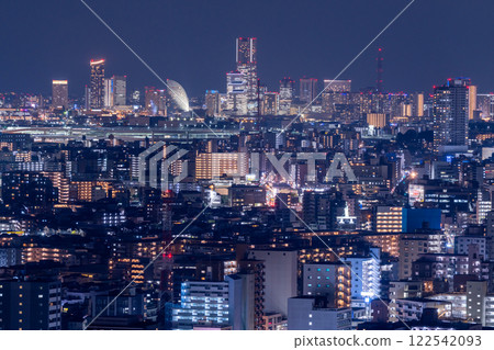 <Kanagawa Prefecture> Night view of Yokohama Minato Mirai 122542093