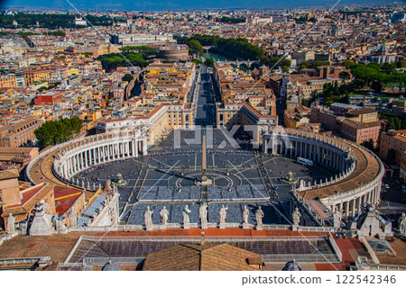 Rome, Italy and the Vatican cityscape 122542346