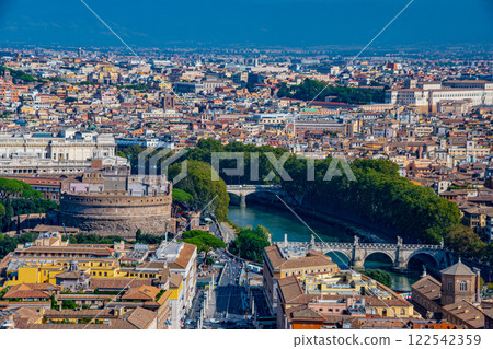 Rome, Italy and the Vatican cityscape 122542359