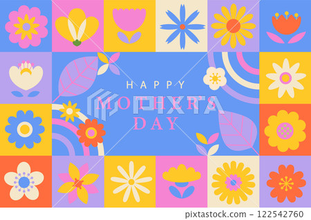 Happy mother day 2025, geometric banner Happy mother day 2025, geometric banner 122542760