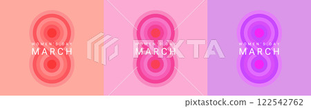 Set of International Women's Day flyers. Set of International Women's Day flyers. 122542762