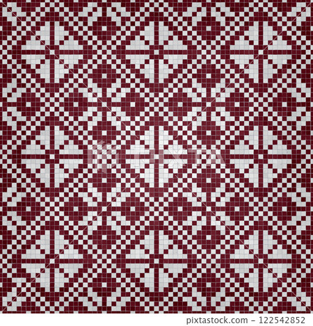 Scandinavian mosaic vector pattern 29 122542852