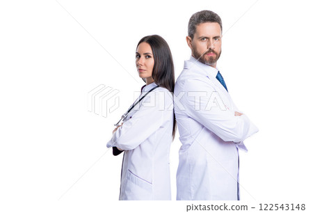 medical service. physician with healthcare colleague. Medical staff. doctor and nurse in hospital. medical service. physician with healthcare colleague. Medical staff. doctor and nurse in hospital. 122543148