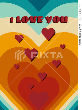 Valentine's Day Poster, Flyer or Banner Design in Retro Colors Valentine's Day Poster, Flyer or Banner Design in Retro Colors 122543155