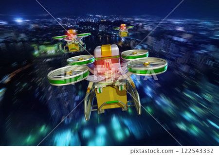 無人機送貨圖片（編隊飛行） 122543332