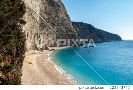Porto Katsiki amazing wild beach pristine waters. Lefkada, Greece 122543743