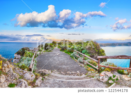 Breathtaking spring view on the the cape Milazzo panorama of nature reserve. Breathtaking spring view on the the cape Milazzo panorama of nature reserve. 122544178