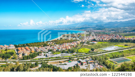 Amazing panoramic view on the the Olivieri city. 122544198