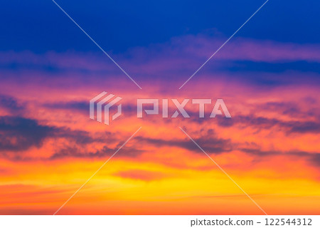 Sunset clouds on sunset dramatic sky Sunset clouds on sunset dramatic sky 122544312