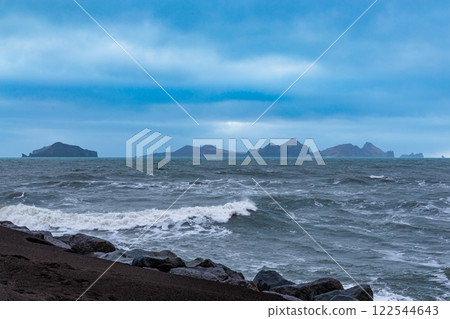 The Heimaey Islands off the southern coast of Iceland. The Heimaey Islands off the southern coast of Iceland. 122544643
