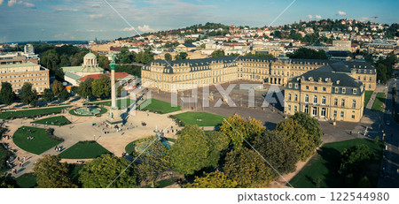 Schlossplatz in Stuttgart, Germany, travel panoramic landscape 122544980