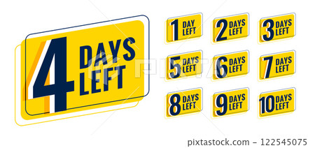 days left countdown timer banner for upcoming event 122545075