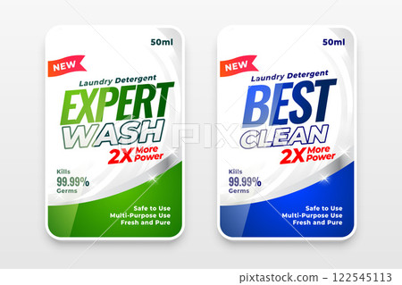 expert wash detergent labels stickers set 122545113