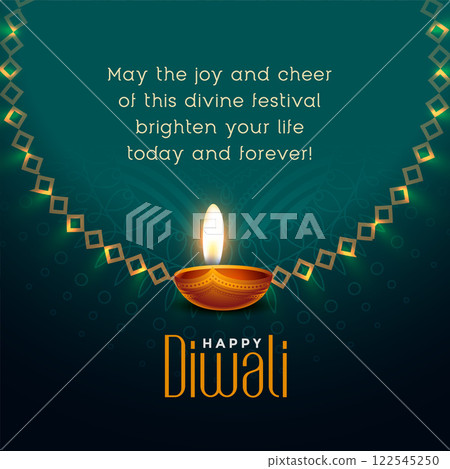happy diwali festival wishes card design 122545250
