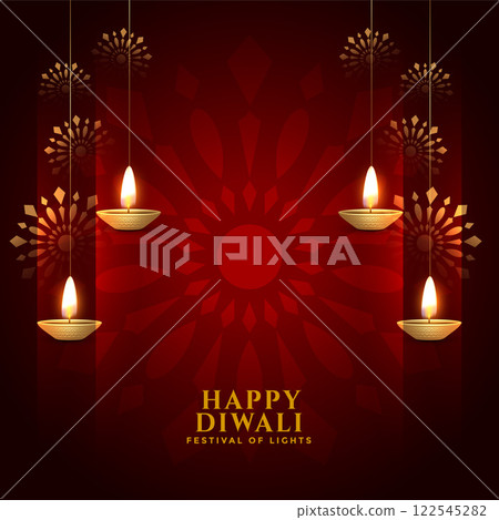 shiny happy diwali festival wishes card design shiny happy diwali festival wishes card design 122545282