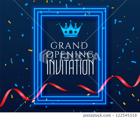 grand opening inauguration celebration invitation template 122545319