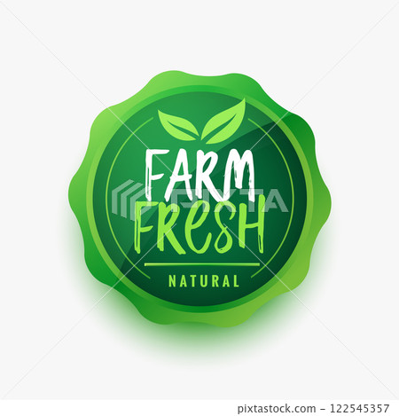 farm fresh green leafy food label design farm fresh green leafy food label design 122545357