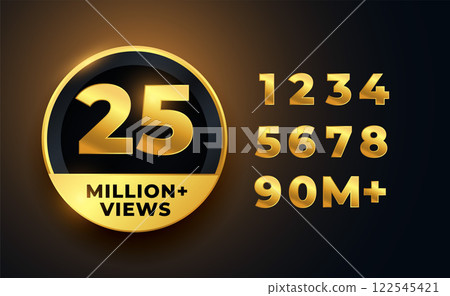 25 milion views on video golden label 25 milion views on video golden label 122545421