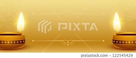 realistic diwali banner with text space realistic diwali banner with text space 122545429