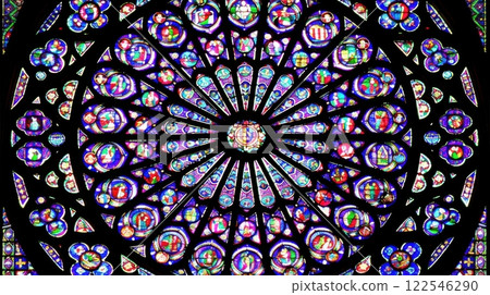 Colorful Stained Glass Window In A Cathedral 122546290