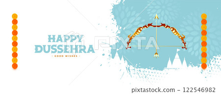 happy dussehra traditional festival card design 122546982