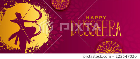 happy dussehra celebration banner design 122547020