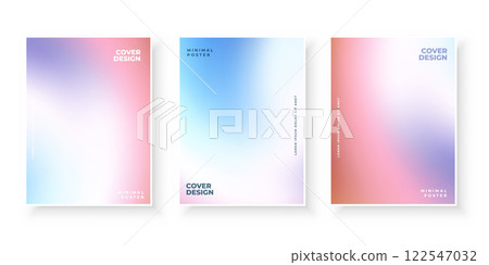 Colorful modern gradient covers template design set Colorful modern gradient covers template design set 122547032
