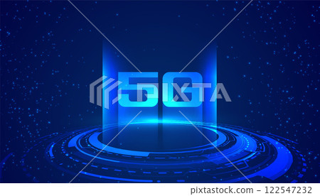 superfast internet speed 5G technology concept background 122547232