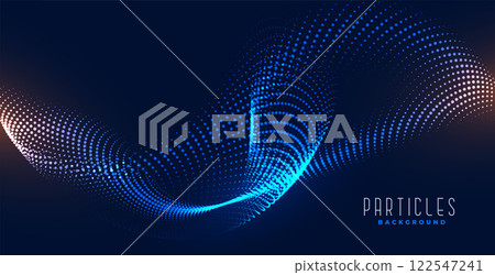 flowing digital particle abstract wave background 122547241