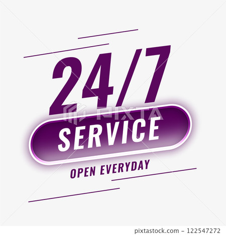 24 hours service open everyday background 122547272