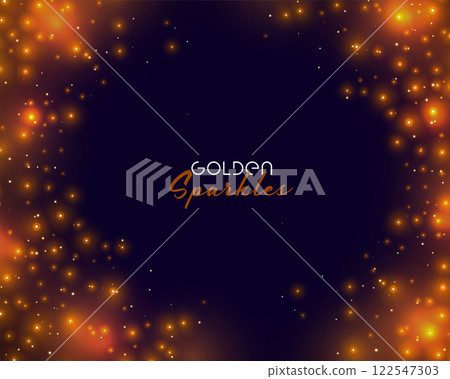 glowing golden sparkles background with text space glowing golden sparkles background with text space 122547303