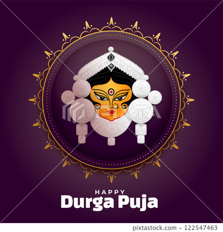 happy durga pooja festival card design happy durga pooja festival card design 122547463