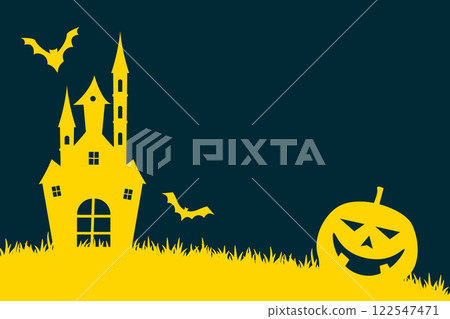 halloween background in flat colors halloween background in flat colors 122547471