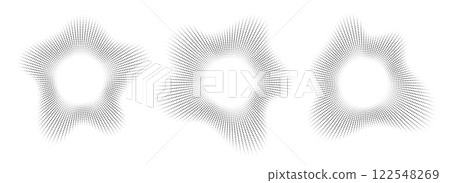 Sound wave, circular equalizer icons, round music soundwave shape, concentric energy burst. 122548269