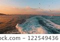 A Captivating Seascape Viewed From the Back of a Moving Ferry 122549436