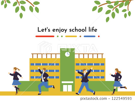 Students running through 122549593