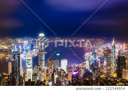 從太平山頂欣賞香港百萬美元夜景 122549954