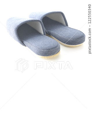 Slippers photographed on a white background 122550340