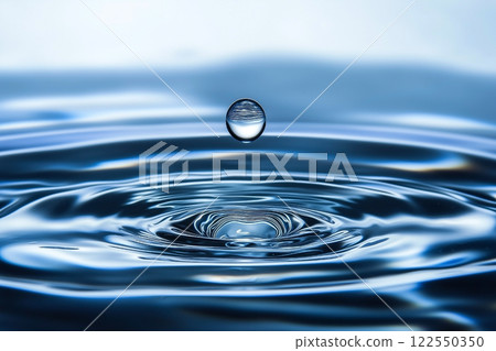 Water droplets Water surface 122550350