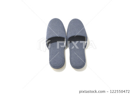 Slippers photographed on a white background Slippers photographed on a white background 122550472