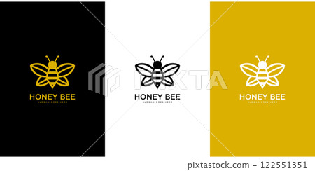 honey Bee animals logo vector 122551351
