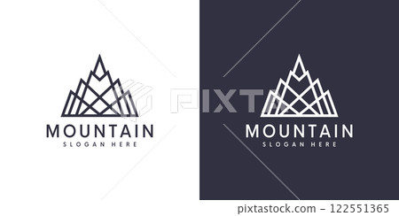 mountain logo vector design emblem 122551365