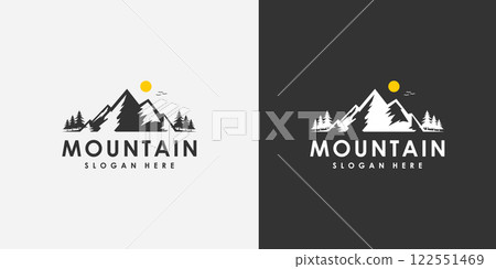 mountain logo vector design emblem 122551469