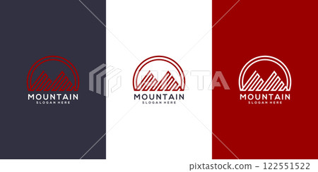 mountain logo vector design emblem 122551522