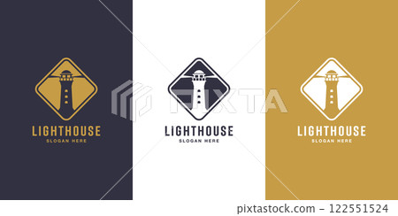 Lighthouse icon. Simple illustration of lighthouse vector icon for web 122551524
