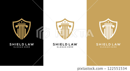 law firm shield logo vector design 122551534