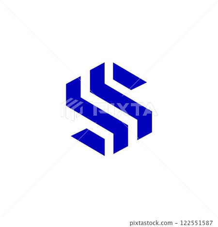 S initial letter, modern logo design template 122551587